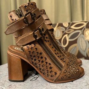 Freebird Leather Open-toe Booties